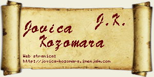 Jovica Kozomara vizit kartica